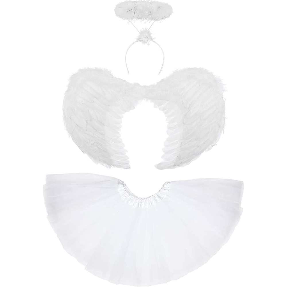 3pc Girl's White Fallen Angel Costume – Redstar Fancy Dress